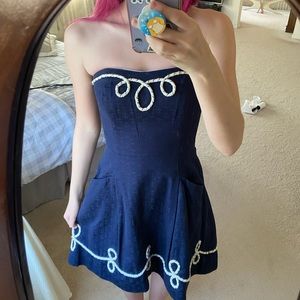 Lily Pulitzer Navy w/ Anchors Rope detailed Dress